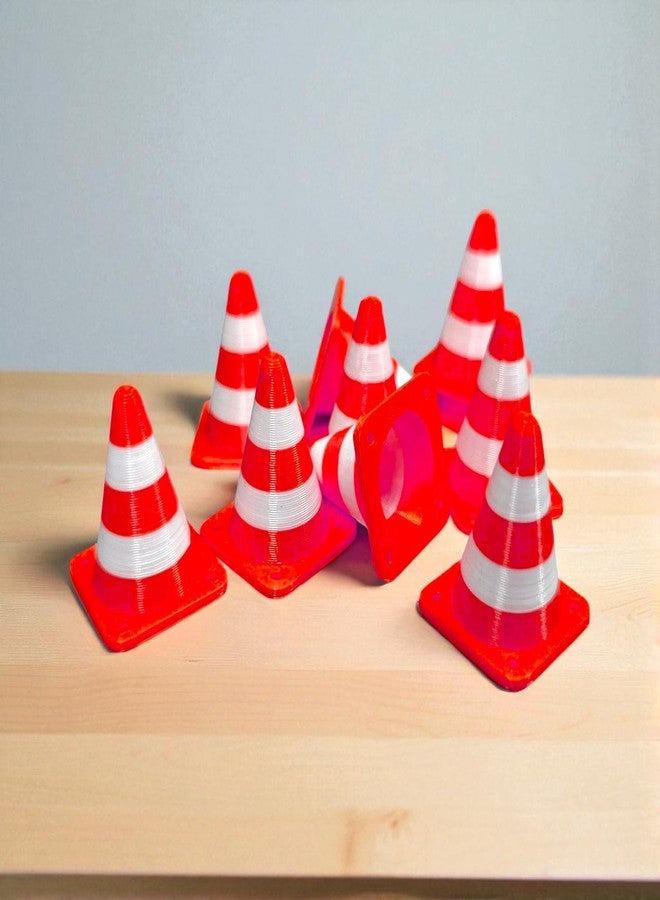 Sentosa Miniature Traffic Cones, Size 2.5 cm (25mm), Red with White Strips, Stackable, Pack of 10, Miniature Diorama - Image 2